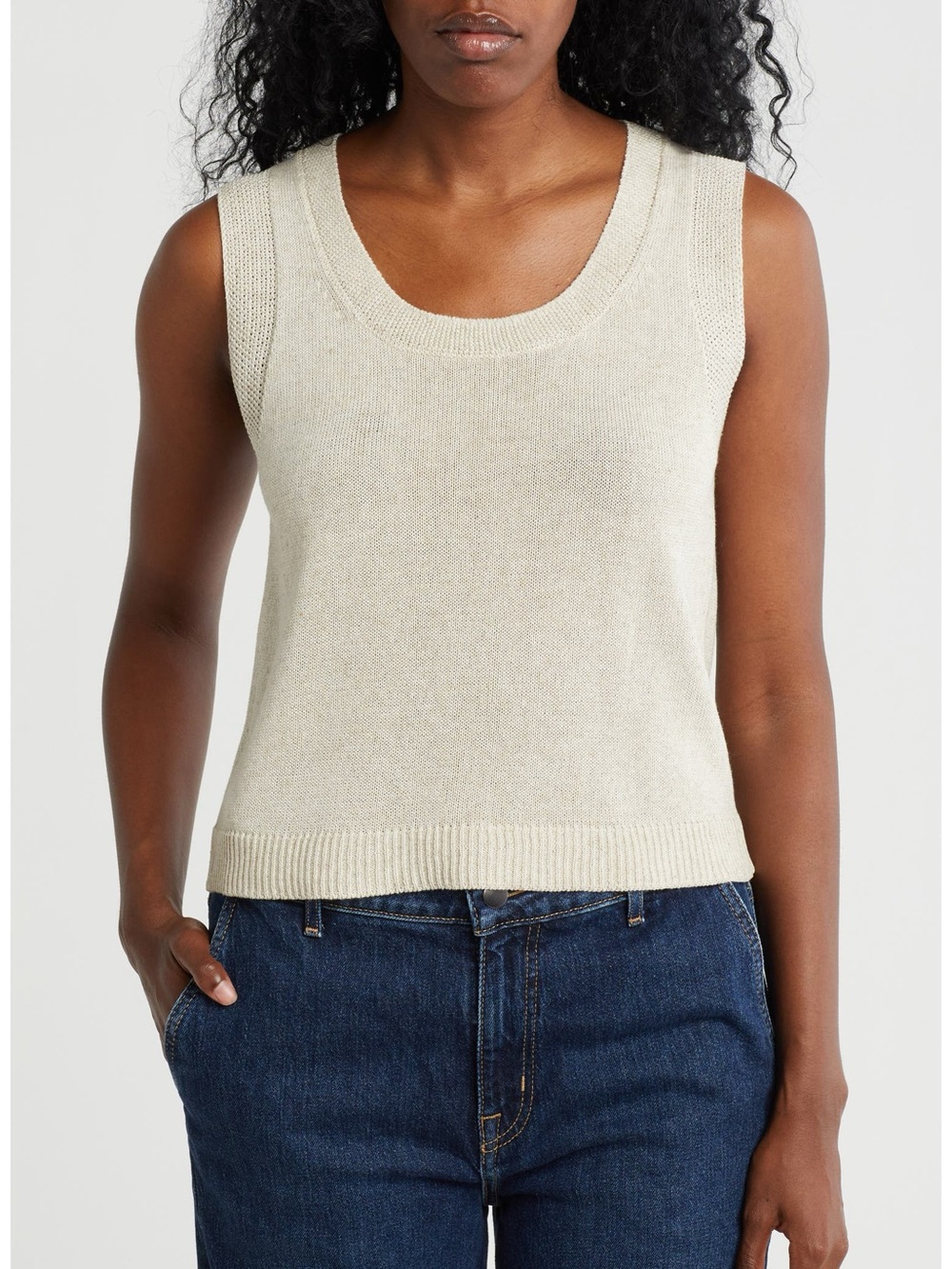 Max Studio Knit Shell Top